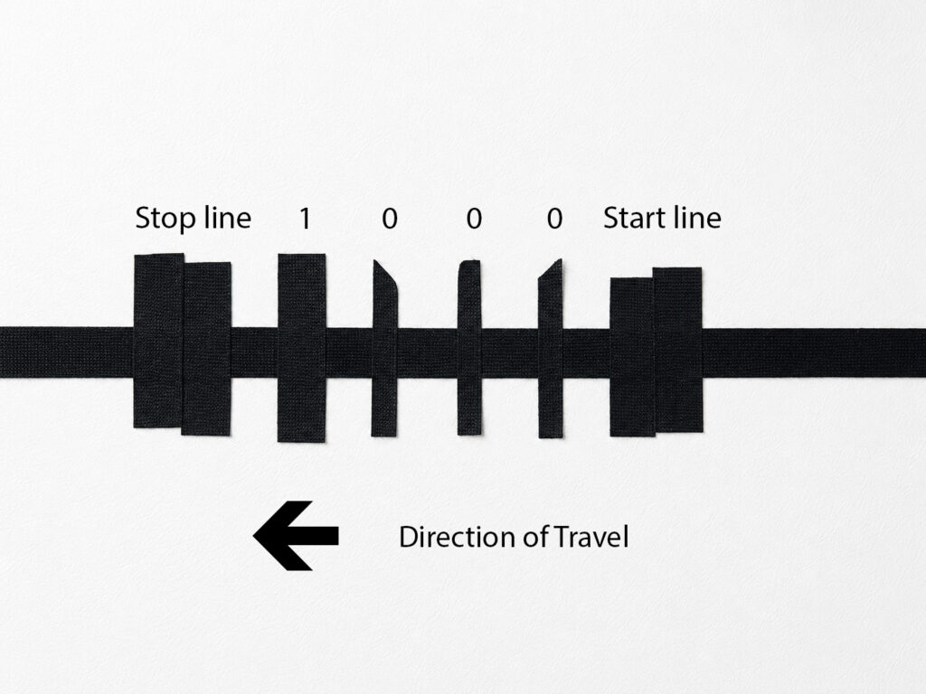 Illustration of simple barcode for buggy.