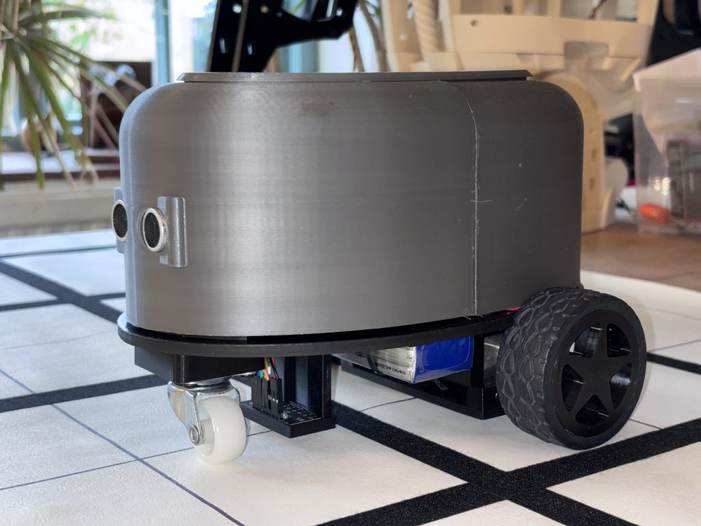 The original grey Rixbot with two piece shell.